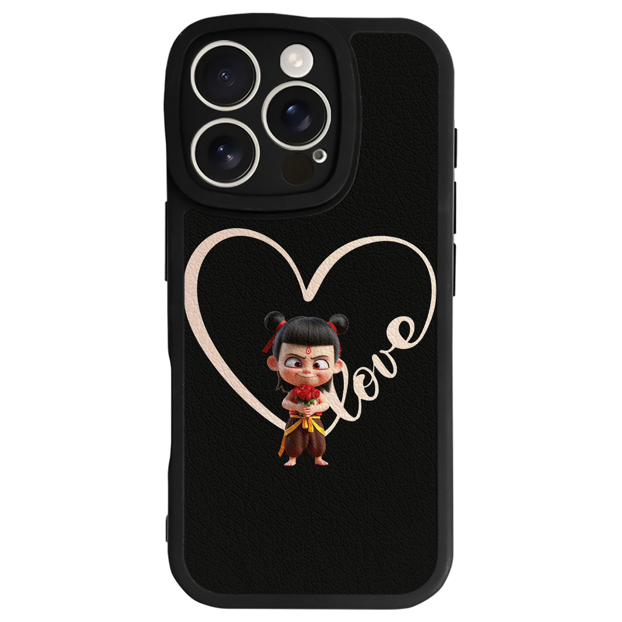 （画像用） Ne Zha 2 ナタ 魔童の大暴れ 【iPhone 16シリーズ対応】シリコンスマホケース（レザー調） 材質：シリコン